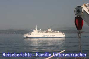 Überfahrt mit dem Fährschiff