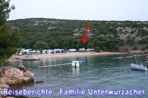 Stellplatz in der ersten Reihe